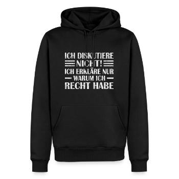 I'm Not Arguing - Männer Premium Bio Hoodie - Schwarz - Vorne - Nico (187cm)