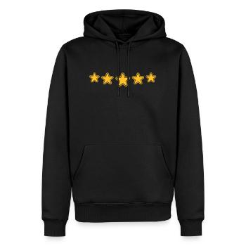 outline_stars_pattern_1c - Sweat à capuche Premium bio Homme - noir - Devant - Nico (187cm)