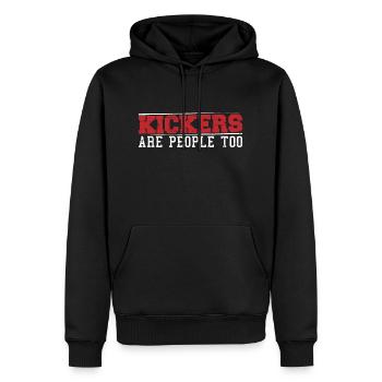 Kickers Are People Too 13 - Männer Premium Bio Hoodie - Schwarz - Vorne - Nico (187cm)