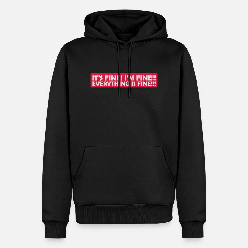 Tout va bien devis - Sweat à capuche Premium bio Homme - noir