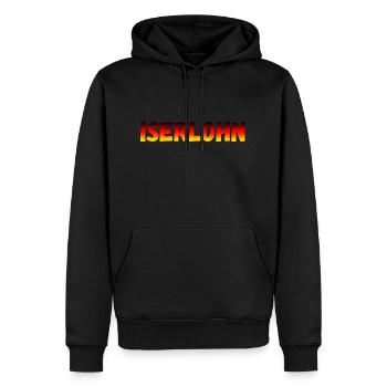 Iserlohn - Männer Premium Bio Hoodie - Schwarz - Vorne - Nico (187cm)