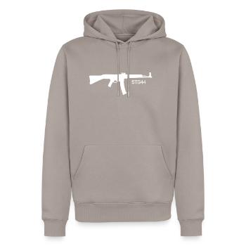 Sturmgewehr STG44 - Weltkriegswaffe - Männer Premium Bio Hoodie - Taupe - Vorne - Nico (187cm)