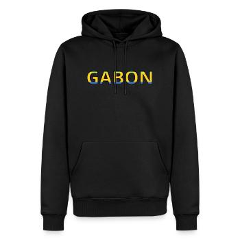Flagge von Gabun - Männer Premium Bio Hoodie - Schwarz - Vorne - Nico (187cm)