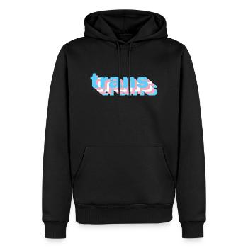3D Trans - Men’s Premium Organic Hoodie - black - Front - Nico (187cm)