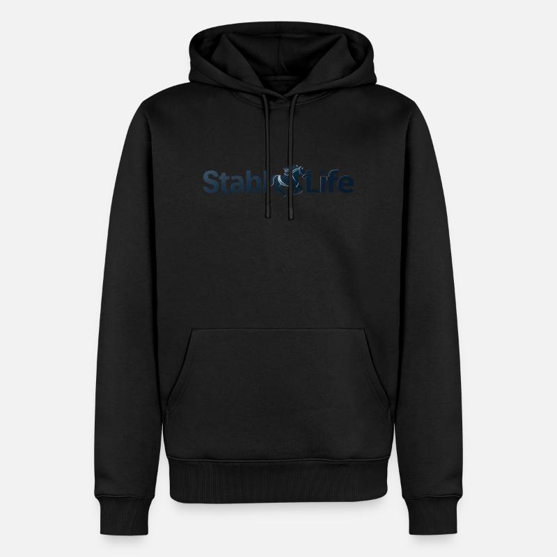 PFERD, STALLLEBEN - Männer Premium Bio Hoodie - Schwarz