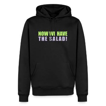 Now we have the salad vegan quote funny lustig - Männer Premium Bio Hoodie - Schwarz - Vorne - Nico (187cm)