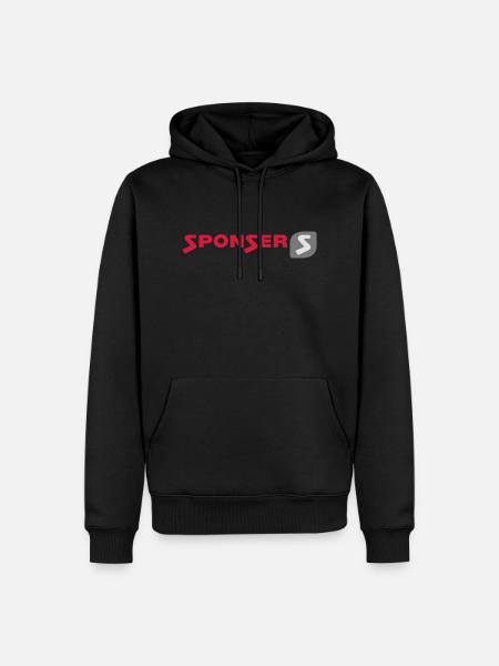 Sponser Logo klein - Männer Premium Bio Hoodie - Schwarz
