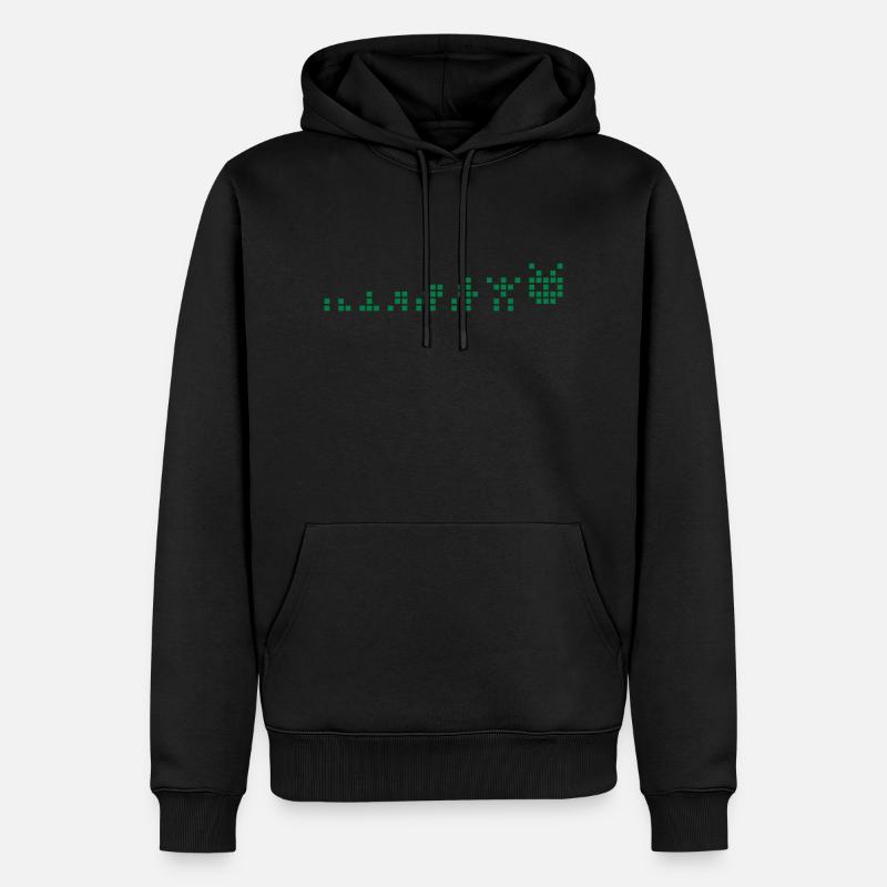 Pixel Evolution - Männer Premium Bio Hoodie - Schwarz