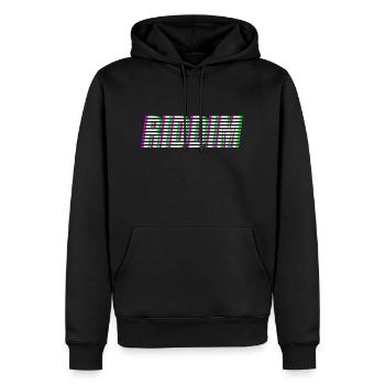 RIDDIM - Männer Premium Bio Hoodie - Schwarz - Vorne - Nico (187cm)