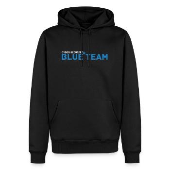 Cyber Security Blue Team - Men’s Premium Organic Hoodie - black - Front - Nico (187cm)