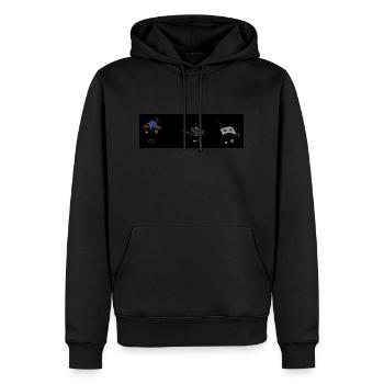 machine fragment Nr. 12 - Männer Premium Bio Hoodie - Schwarz - Vorne - Nico (187cm)