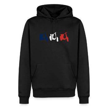 Frankreich Motorroller Scooter Moped - Männer Premium Bio Hoodie - Schwarz - Vorne - Nico (187cm)