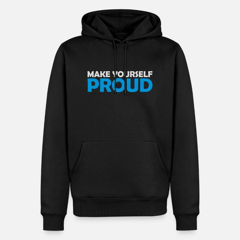 Faites-vous fier de la citation - Sweat à capuche Premium bio Homme - noir