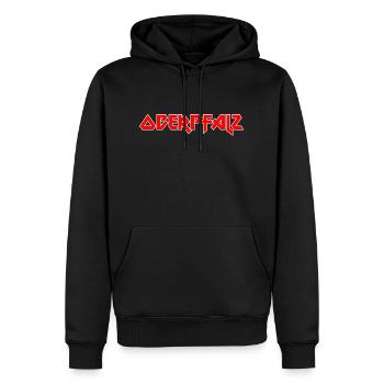 Fashionable home OBERPFALZ Metal-Design - Men’s Premium Organic Hoodie - black - Front - Nico (187cm)