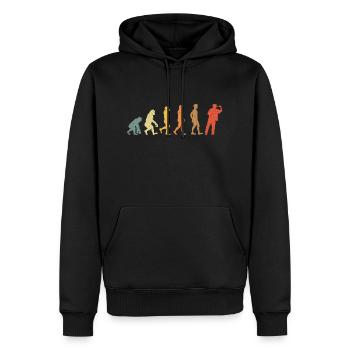 Darts Dart Evolution vintage retro - Männer Premium Bio Hoodie - Schwarz - Vorne - Nico (187cm)