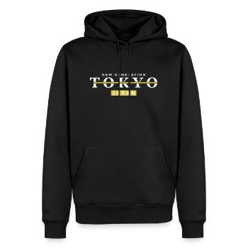 New Generation TOKYO - Japan - Männer Premium Bio Hoodie - Schwarz - Vorne - Nico (187cm)