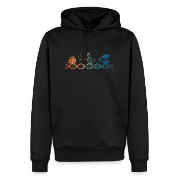 Accodeon liegt in meiner DNA - Männer Premium Bio Hoodie - Schwarz - Vorne - Nico (187cm)