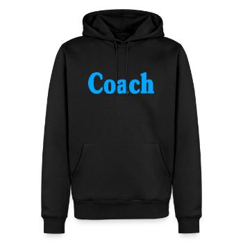 Trainer Training Sport Sportler Verein Team - Männer Premium Bio Hoodie - Schwarz - Vorne - Nico (187cm)