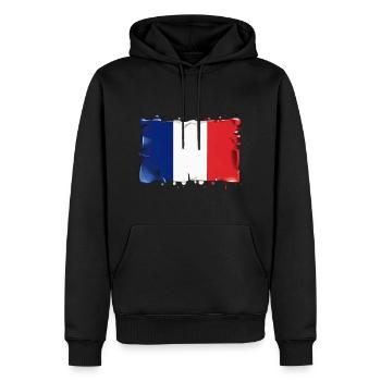 FAHNE FLAGGE FRANKREICH - Männer Premium Bio Hoodie - Schwarz - Vorne - Nico (187cm)