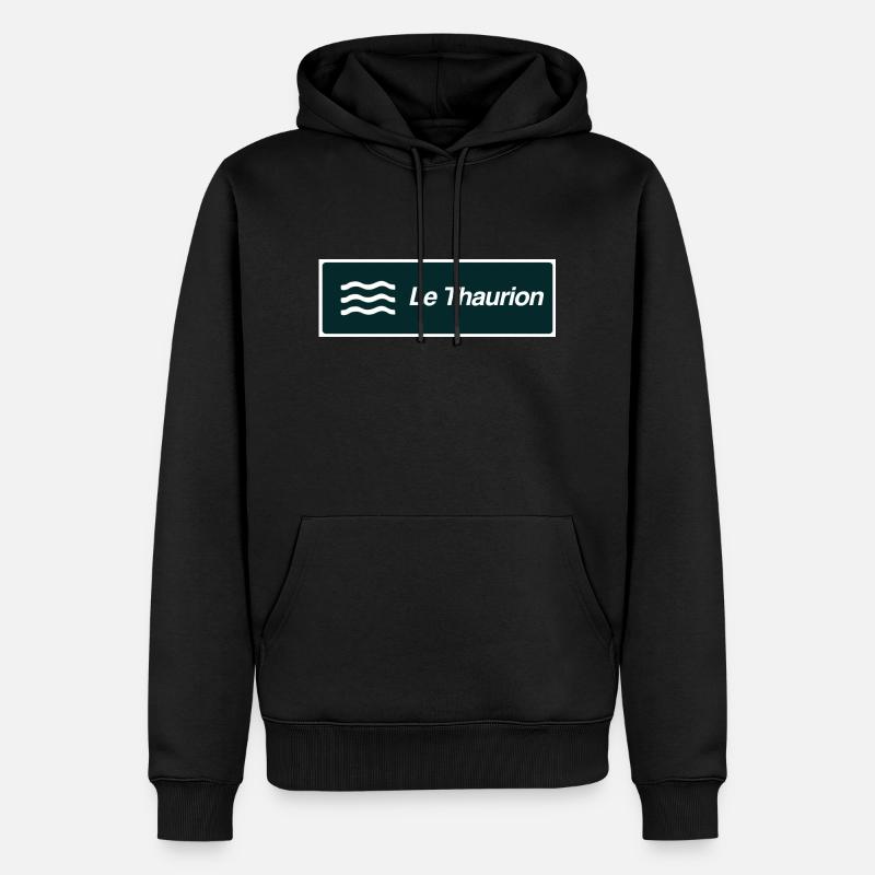 Panneau Thaurion - Sweat à capuche Premium bio Homme - noir