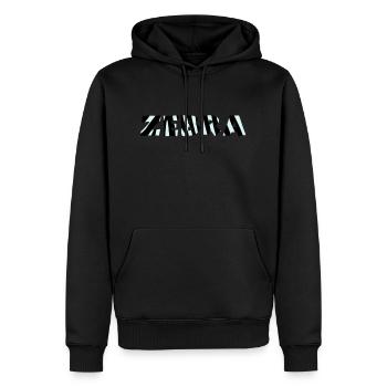 zebra - Männer Premium Bio Hoodie - Schwarz - Vorne - Nico (187cm)