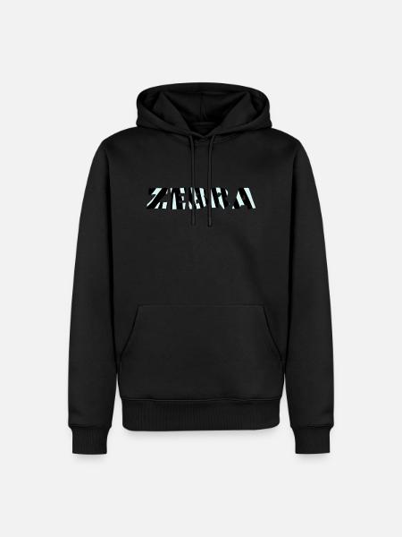 zebra - Männer Premium Bio Hoodie - Schwarz