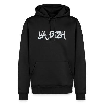 ya bish - Männer Premium Bio Hoodie - Schwarz - Vorne - Nico (187cm)