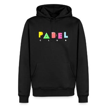 Padel - Geschenk für Padelliebhaber - Männer Premium Bio Hoodie - Schwarz - Vorne - Nico (187cm)