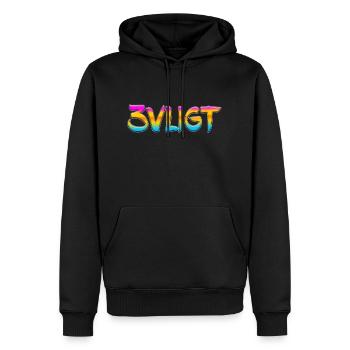 sms chat language fortifications english three 3 three - Men’s Premium Organic Hoodie - black - Front - Nico (187cm)