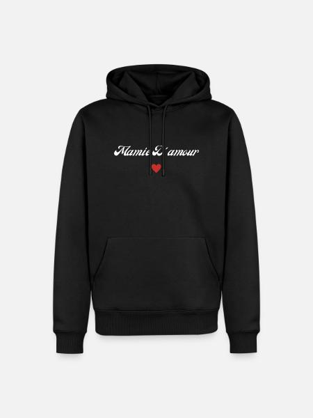 mamie d'amour - Sweat à capuche Premium bio Homme - noir
