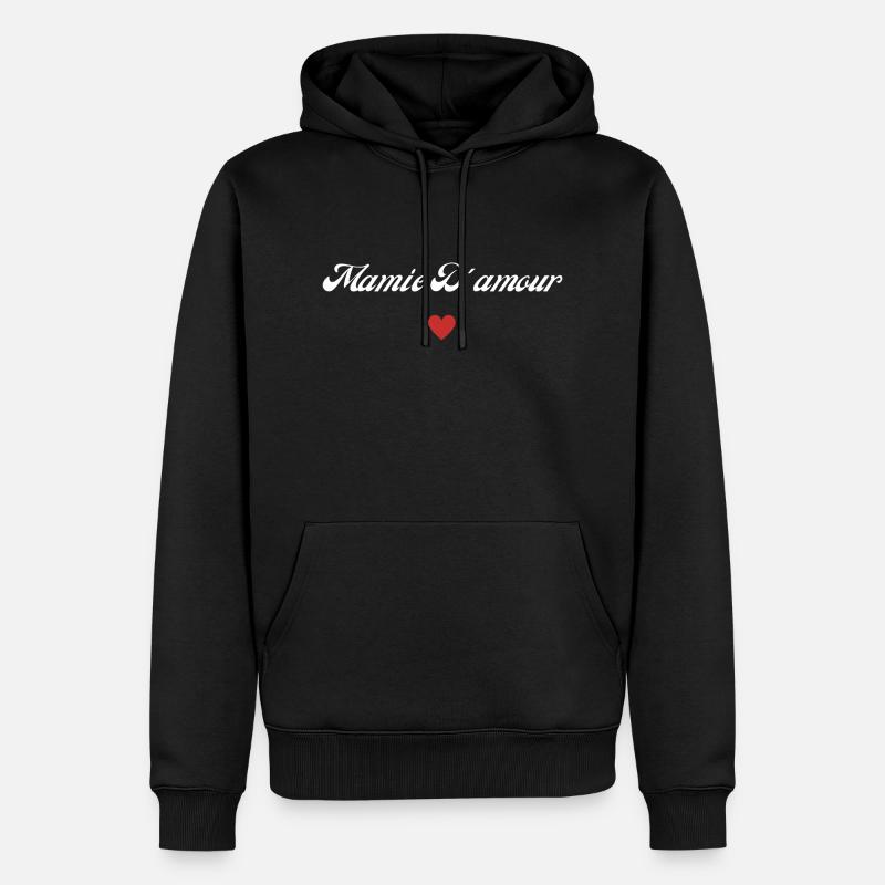 mamie d'amour - Sweat à capuche Premium bio Homme - noir