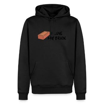 I Love My Brick - Father Jack - Men’s Premium Organic Hoodie - black - Front - Nico (187cm)
