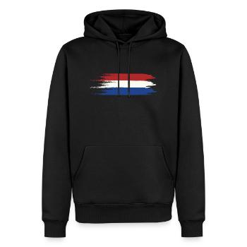 Drapeau des Pays-Bas Hollande - Sweat à capuche Premium bio Homme - noir - Devant - Nico (187cm)