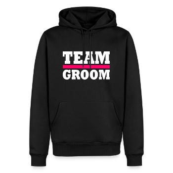 Team groom - Männer Premium Bio Hoodie - Schwarz - Vorne - Nico (187cm)