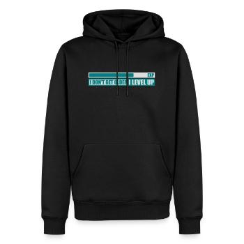 Vieillir - Sweat à capuche Premium bio Homme - noir - Devant - Nico (187cm)