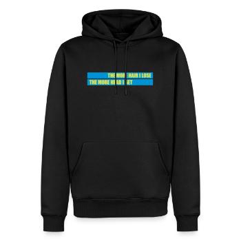 J’ai plus de tête - Sweat à capuche Premium bio Homme - noir - Devant - Nico (187cm)