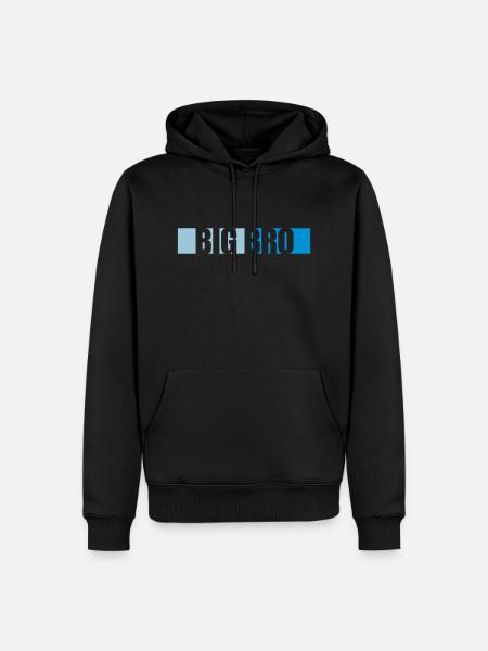 Big Bro Logo Bar - Men’s Premium Organic Hoodie - black