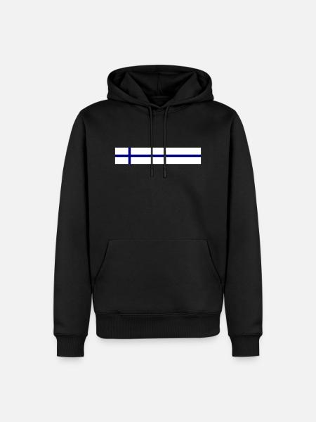 Finland Flag - Men’s Premium Organic Hoodie - black