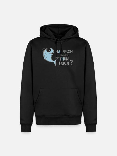 Haifisch Thunfisch - Männer Premium Bio Hoodie - Schwarz