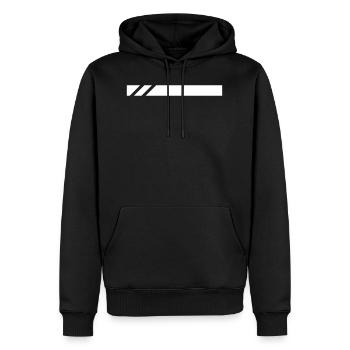 Canon Bar 1 - Männer Premium Bio Hoodie - Schwarz - Vorne - Nico (187cm)