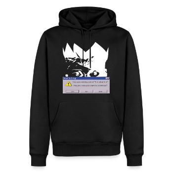 "it is what it is" - Men’s Premium Organic Hoodie - black - Front - Nico (187cm)