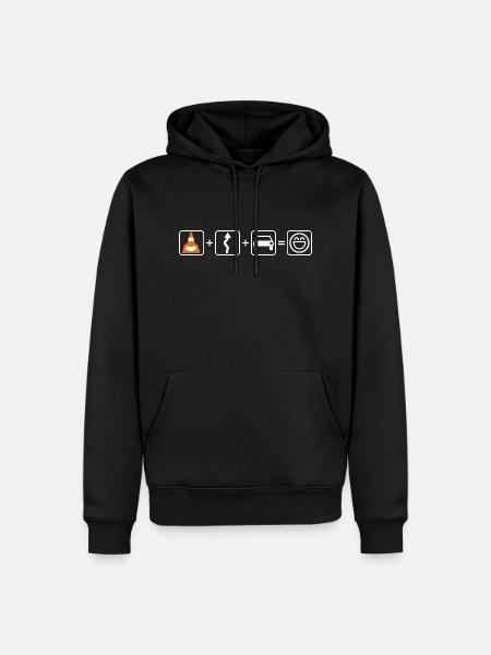 Slalom Motorsport Pylone Auto - Männer Premium Bio Hoodie - Schwarz