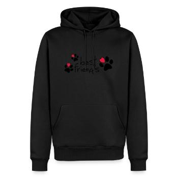 Meilleur ami de Slagon, j'aime mon chien ou mon chat. - Sweat à capuche Premium bio Homme - noir - Devant - Nico (187cm)