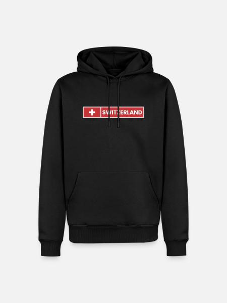 Switzerland National Flag - Men’s Premium Organic Hoodie - black