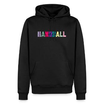 Handball couleurs - cadeau amateur de handball - Sweat à capuche Premium bio Homme - noir - Devant - Nico (187cm)