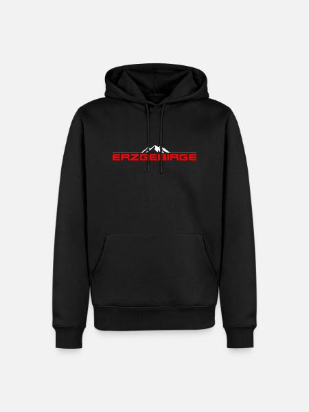 Erzgebirge - Männer Premium Bio Hoodie - Schwarz