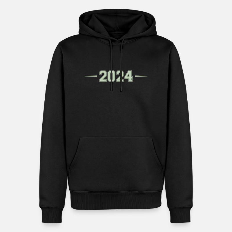 2024 - Sweat à capuche Premium bio Homme - noir