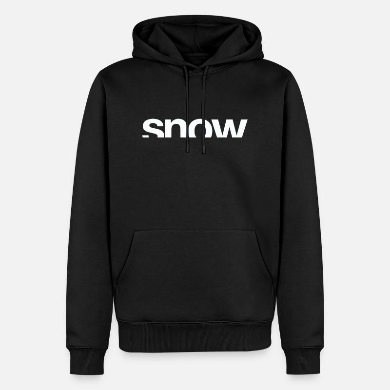 Schnee! - Männer Premium Bio Hoodie - Schwarz