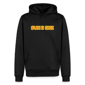 Soleil - Sweat à capuche Premium bio Homme - noir - Devant - Nico (187cm)