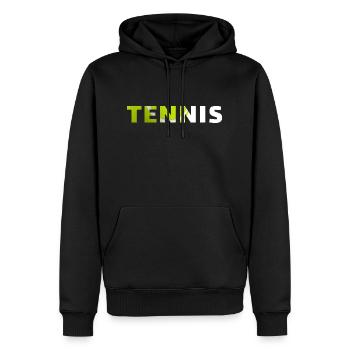 Tennis-originelle Geschenkidee - Männer Premium Bio Hoodie - Schwarz - Vorne - Nico (187cm)